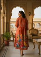 Rust Terra-Cotta Cotton Kurti